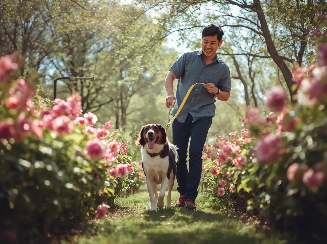 Dog and cat with their owner in Illinois, illustrating pet ownership costs in Illinois